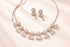 Zeneme Rose Gold Pated White AD Studded Jewellery Set Rajashree.Shop
