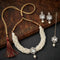 Teejh Bandhan Light Gold Necklace Set Rajashree.Shop