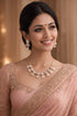 Zeneme Rose Gold Pated White AD Studded Jewellery Set Rajashree.Shop