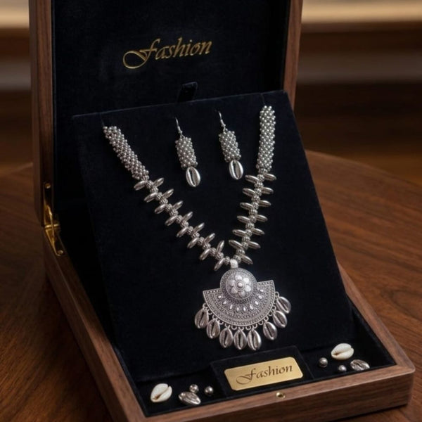 Buy panash silver toned oxidized Rajashree.Shop