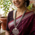 Buy Panash Silver Toned Oxidized Necklace